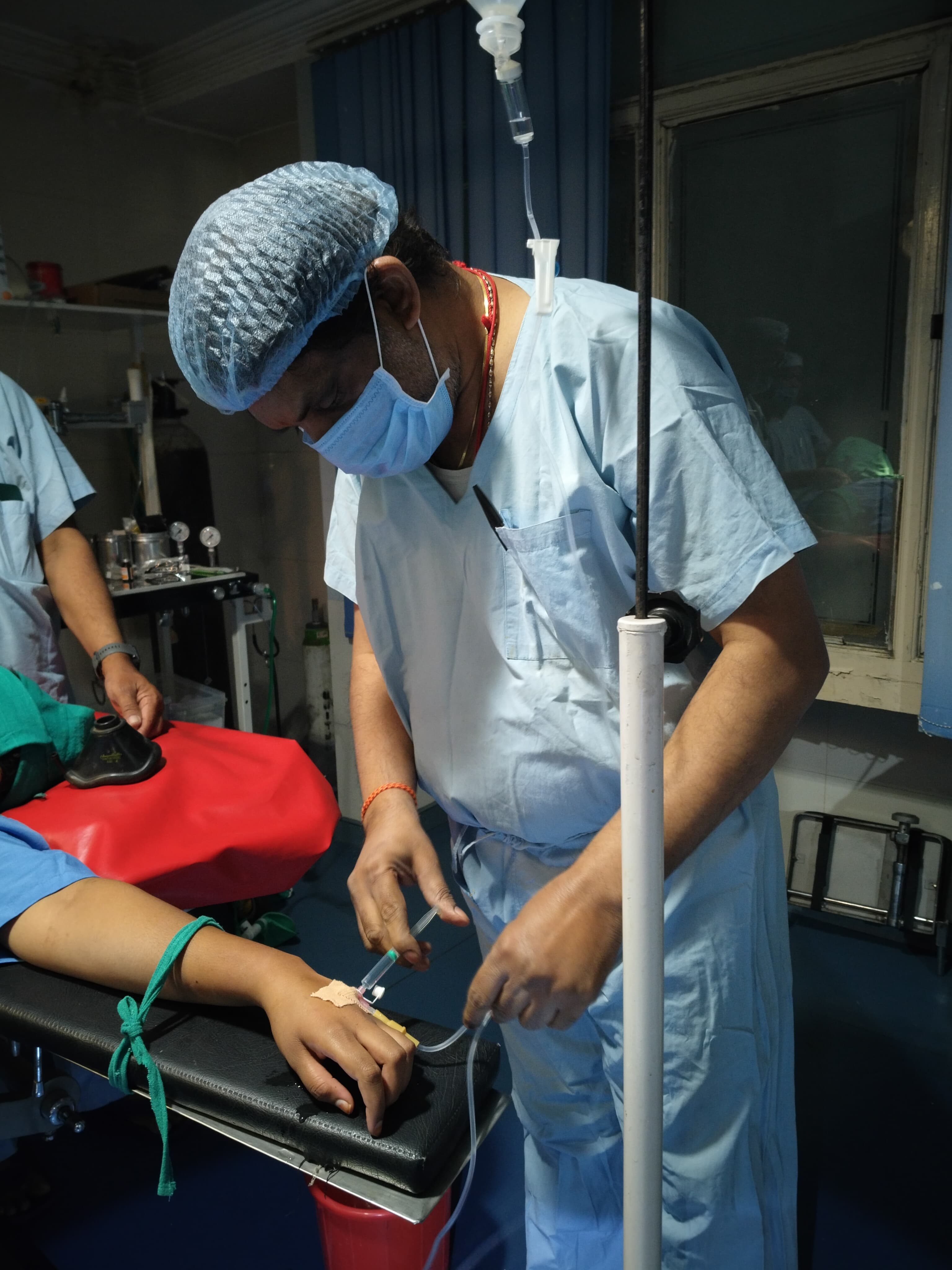 Happy couple holding baby